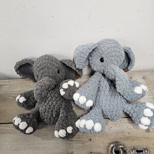 Handmade Crochet Stuffed Head Elephant Lovey